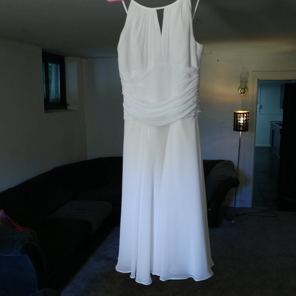 White Chiffon Dress | Size 8 - Picture 1 of 5